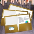 thumbnail image 5 of Carpeta Yeaqee de papel laminado brillante con letras doradas, paquete de 100 unidades, 5 of 5