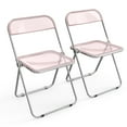 thumbnail image 6 of UBesGoo Clear Modern Acrylic Chairs, 2 Pack, Trasnsparent Folding Chairs for Party, Dining Chais for Study, Picnic, Retaurant, 6 of 7