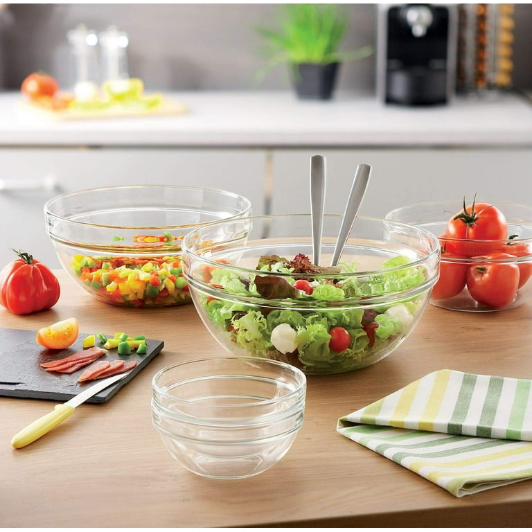 Durable 10-Piece Stackable Glass Bowl Set, Tempered Glass Prep Bowls, All  Purpose Round Kitchen Serving Bowls, Salads, Cereal, Soup, Ice Cream,  Pasta, Fruits, Everyday Bowls 