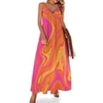 thumbnail image 1 of Vestido sin mangas con remolino naranja y rosa, vestido de verano para mujer , vestido mono de verano para mujer, verano para mujer, 1 of 7
