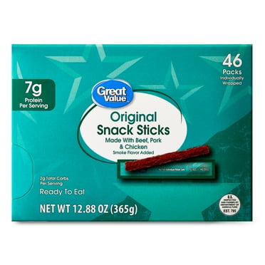 Great Value Original Snack Meat Sticks, 46 Count