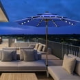 thumbnail image 5 of EliteShade Sunbrella Solar 9ft 3 Tiers Market Umbrella with 80 LED Lights Patio Umbrellas Outdoor Table with Ventilation and 5 Years Non-Fading Top,Dark Blue, 5 of 5