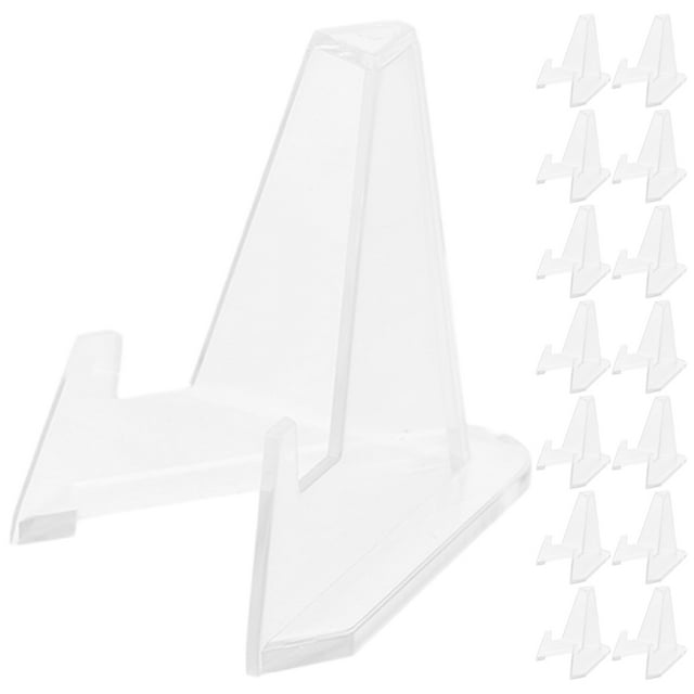 Miangastore 26Pcs Rack Card Holder Acrylic Display Stand Transparent for Trade Show Exhibitions