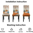 thumbnail image 6 of Fall Chair Covers Set of 6,Thanksgiving Parsons Chair slipcovers,Fall Pumpkin Kitchen Dining Room Decor Chair Seat Cover Protectors(Orange Pumpkin,6 Pack), 6 of 6