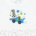 thumbnail image 4 of Inktastic Happy 1st Birthday Blue Racing Car Girls Baby Dress, 4 of 5
