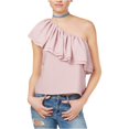 thumbnail image 1 of Blusa de un hombro con volantes de Endless Rose para mujer, rosa, grande, 1 of 2