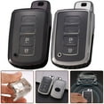 thumbnail image 2 of Yimiti For Tpu Flip Key Fob Cover For Toyota For Camry For Rav4 Etc.4 Button,Silver, 2 of 8