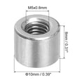 thumbnail image 2 of Uxcell 10Pack Round Connector Nuts, M5x8x10mm Coupling Nut Sleeve Rod Bar Stud Nut, 2 of 6