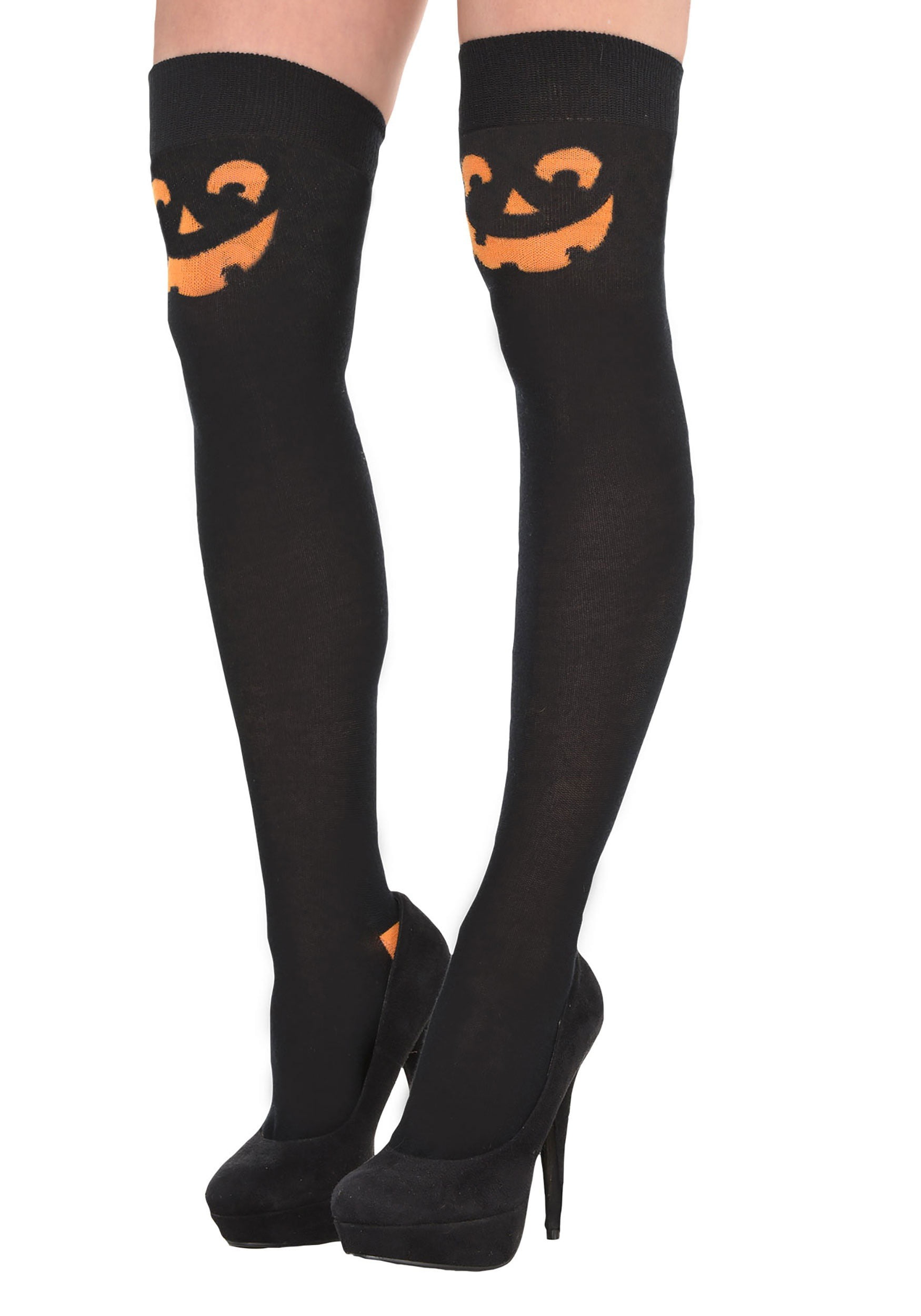 2 Pairs Womens Knee High Socks Pumpkin Ghost Long Socks For Women Best For Pregnancy And Travel 