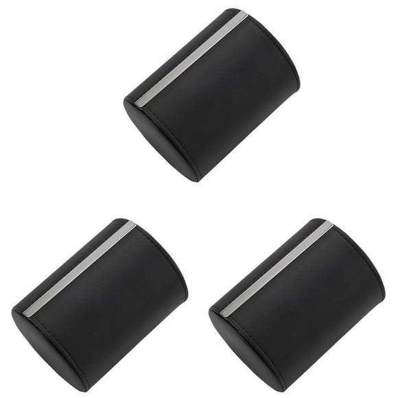 3X Black Necktie Neck Tie Storage Case Travel Gift Box Cylinder Shape,3 x Empty Necktie Storage Box Case,black