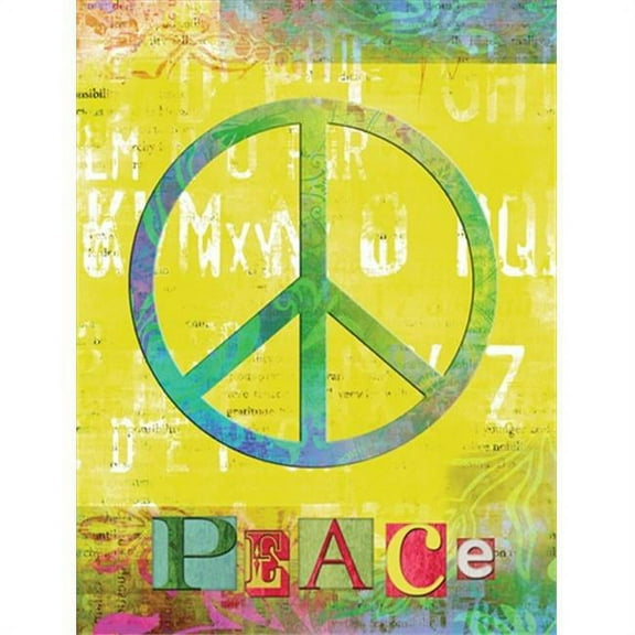 Artsy Peace Flag Canvas House Size SB3101CHF