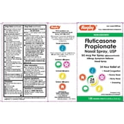 Rugby Fluticasone Propionate Nasal Spray, 50 mcg, 120 Sprays, 0.54 Fl. Oz.