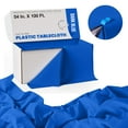thumbnail image 2 of Exquisite 54 Inch. x 100 Ft. Plastic Tablecloth Roll With Built In Slide Cutter - Dark Blue, 2 of 10