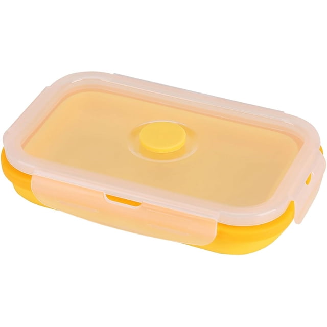 2PCS 500ml Collapsible Tupperware, Food Storage Containers with Lids, Kitchen Storage Containers Collapsible Bowl Soup Freezer Containers Lunch Box Camping Food Containers for Home(01)