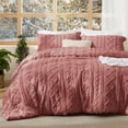 thumbnail image 3 of Juego de edredón Bedsure Tufted Boho King Size, color rosa grisáceo, 3 of 8