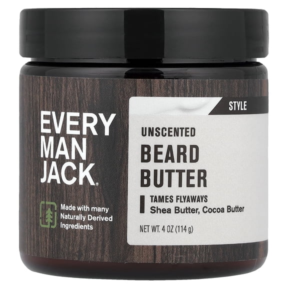 Every Man Jack Beard Butter, Unscented, 4 oz (114 g)