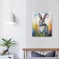 thumbnail image 3 of JEUXUS  Animal Canvas Art,Rabbit Sitting In Sun Watercolor Cute Picture,Decoration Cute Poster Painting Canvas Aesthetic Wall Art Dining Living Room Kitchen Decor, 3 of 4