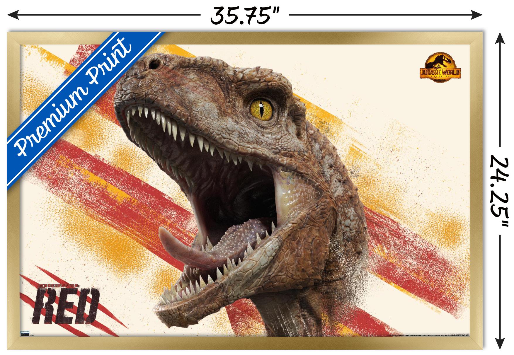 Jurassic World: Dominion - Red Wall Poster, 22.375" x 34" Framed