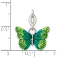 thumbnail image 3 of Sterling Silver Enameled Butterfly Charm (13 X 18) Made In India qp1166, 3 of 5