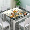 thumbnail image 2 of Square Patio Table Cloth, Floral Garden Pattern Printed on Fade Resistant Table Covers for Card Tables, Perfect for Kitchen Island Counter Protection, Fit for 32" x 32" Square Tables, 2 of 4