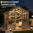thumbnail image 3 of Shininglove 6x8FT Spruce Wood Greenhouse w/Lockable Door & Adjustable Vent – Heavy-Duty Polycarbonate Panel Outdoor Garden House (Light Brown), 3 of 8