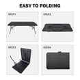 thumbnail image 3 of Wood Grain Folding Table, Portable Plastic Table, Suitable For Camping, Picnic, Party, High Load Folding Table,Black, 3 of 8
