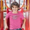 thumbnail image 3 of Tee Hunt Merry and Bright Youth T-Shirt Christmas Eve Holiday Spirit Festive Kids, Pink, Large, 3 of 5