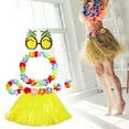 thumbnail image 6 of Hawaiian Grass Skirt Pineapple Sunglasses for Kids Girls Women Summer Beach yellow, 6 of 8