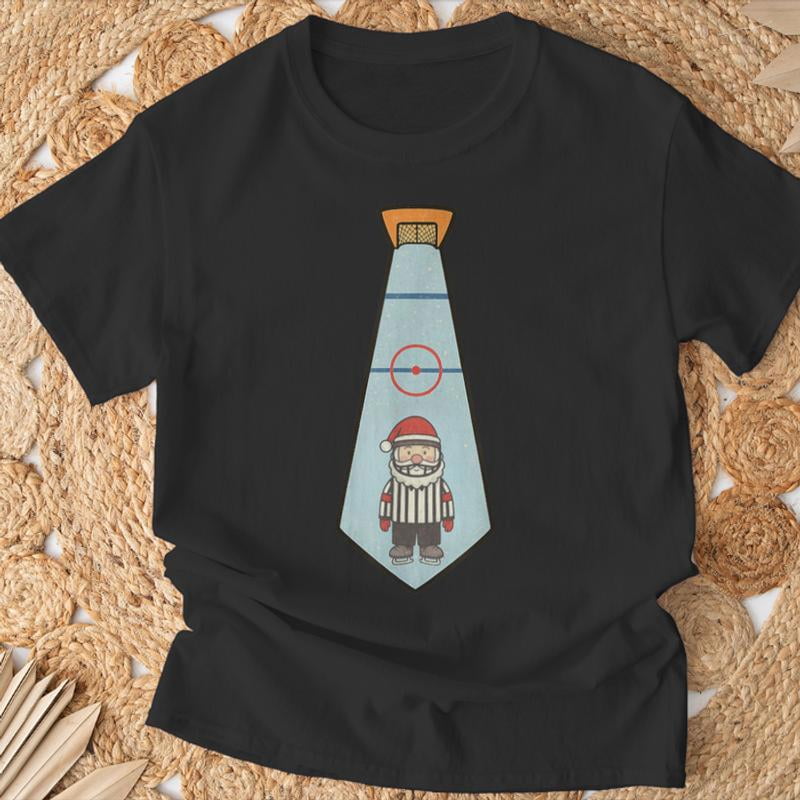 Ice Hockey Christmas Santa Referee Xmas TShirt