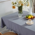 thumbnail image 3 of Gomelly Tablecloths Washable Table Cloths Rectangle Tablecloth Round Party Cover Covers Gray 140 * 220 Cm, 3 of 4
