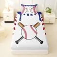 thumbnail image 3 of Erosebridal Blue Ice Cream Twin Sheet Sets,Baseball Ball Games Theme Bedding For Kids Boys 3-Piece, 3 of 6