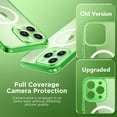 thumbnail image 4 of Magnetic for iPhone 14 Pro Max Case, [Compatible with MagSafe] [Full Camera Protection] Shockproof Protective Slim Translucent Matte Phone Case for iPhone 14 Pro Max 6.7'', Clear Green, 4 of 15