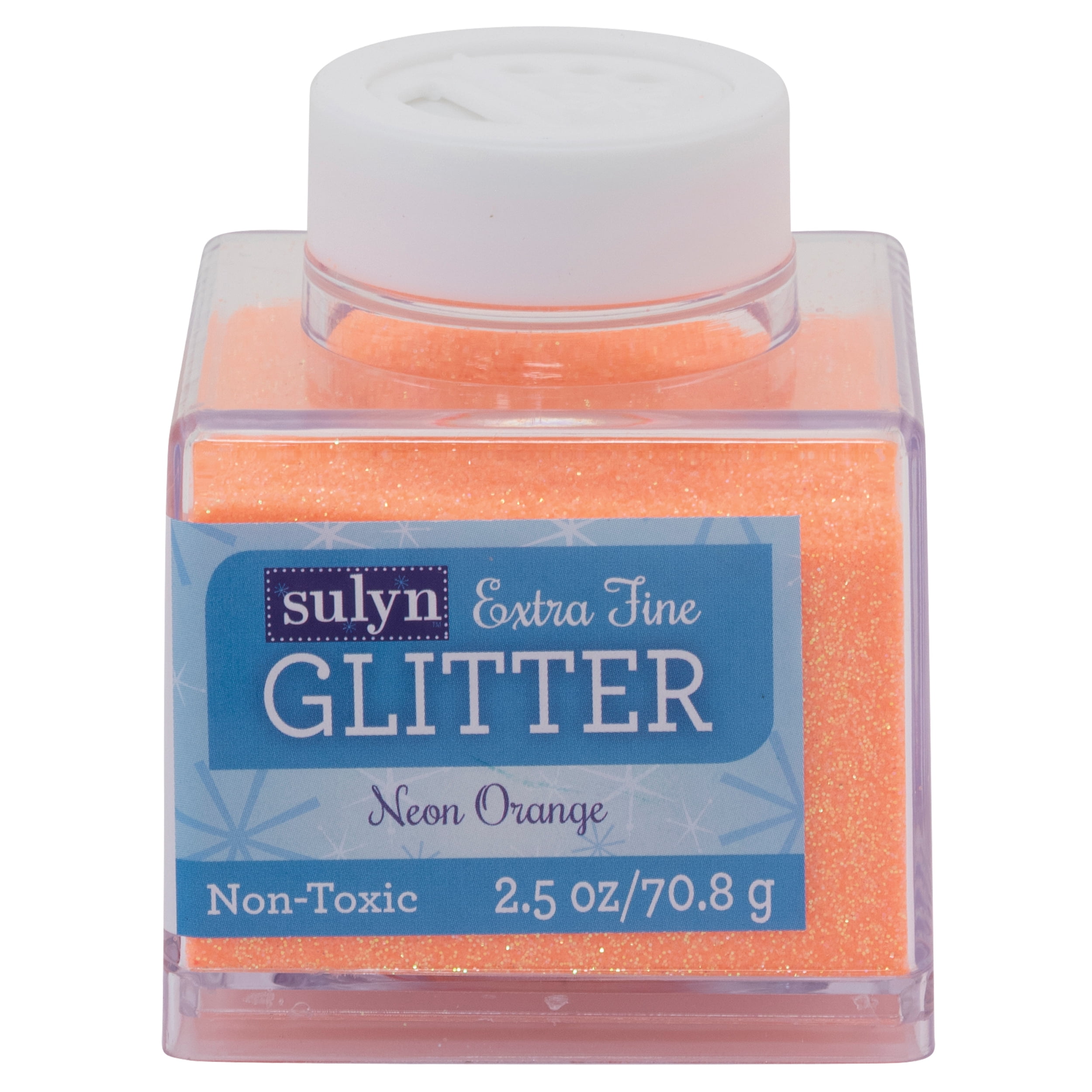 Sulyn Extra Fine Glitter for Crafts, Neon Orange, 2.5 oz