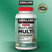 Kirkland Signature Adult 50+ Mature Multi Vitamins & Minerals, 400 Tablets