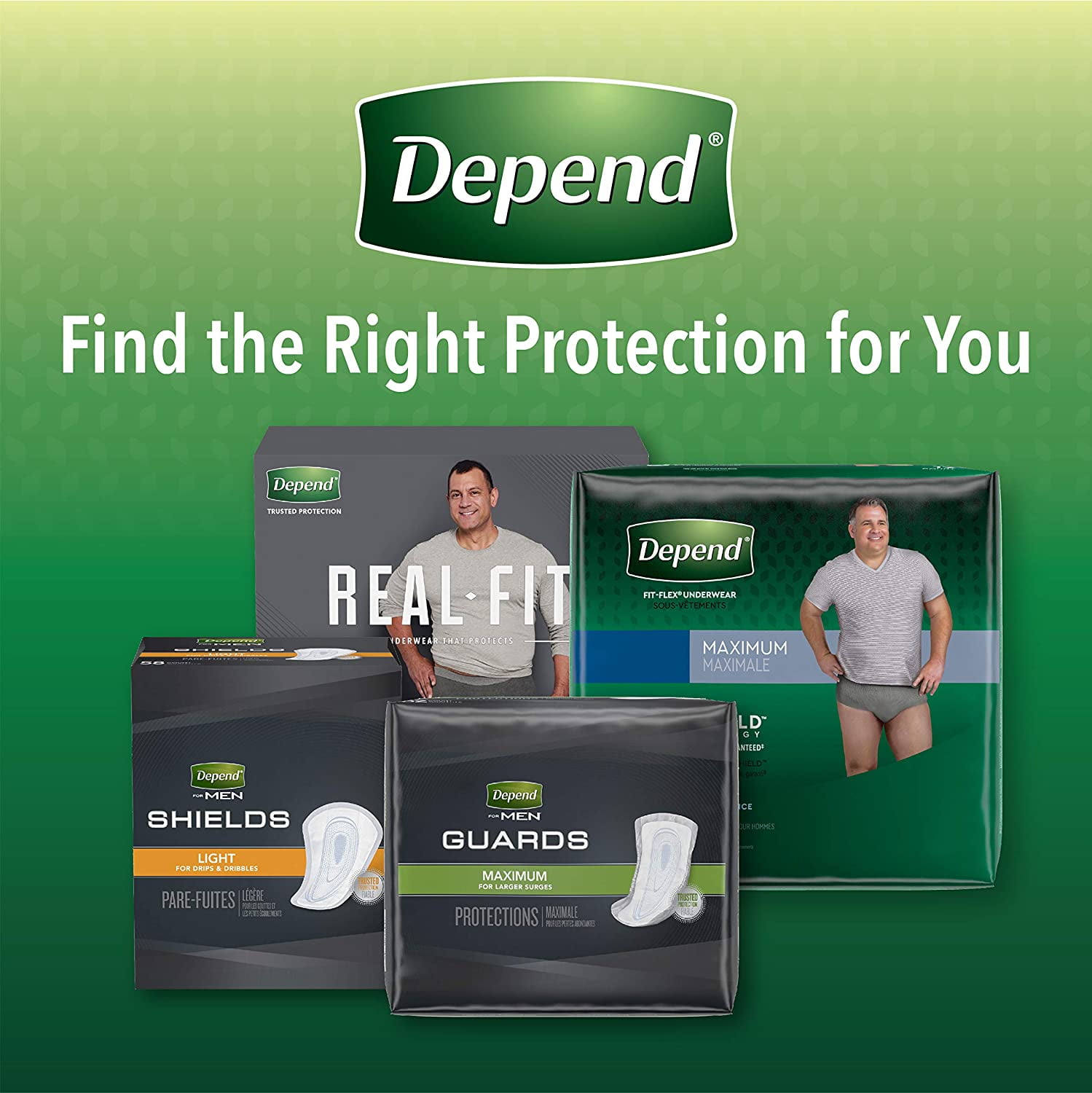 Depend FIT-FLEX Incontinence Underwear for Men, Maximum Absorbency, Disposable, XXL, Grey, Count ( Packs of ) (Packaging May Vary)