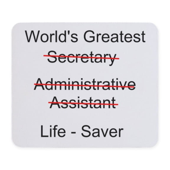 CafePress - World's Greatest Secretary Mousepad - Non-slip Rubber Mousepad, Gaming Mouse Pad