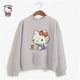 thumbnail image 4 of Sudadera con capucha fina y elegante de HELLO KITTY Harajuku para mujer, estilo coreano, holgada, estilo urbano, con dibujos animados, tallas S a 3XL, 4 of 5