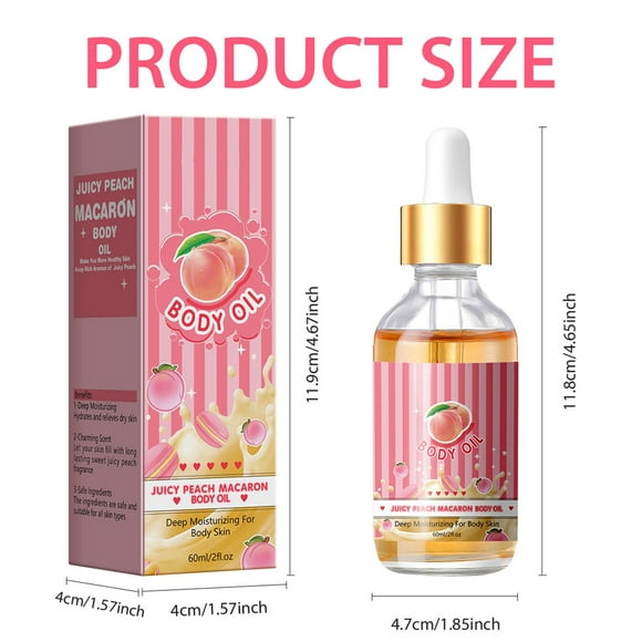 FcBaudy Essential Oil Peach Body Massage Oil Peach Body Juices Moisturizing Oil 60ml the Essence