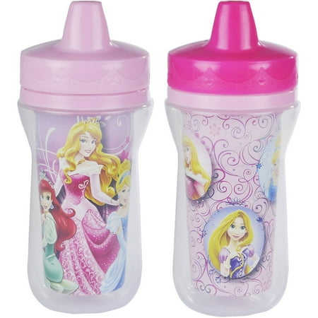 The First Years Meal Mates Insulated Hard Spout Sippy Cup - Princess, 2 pack