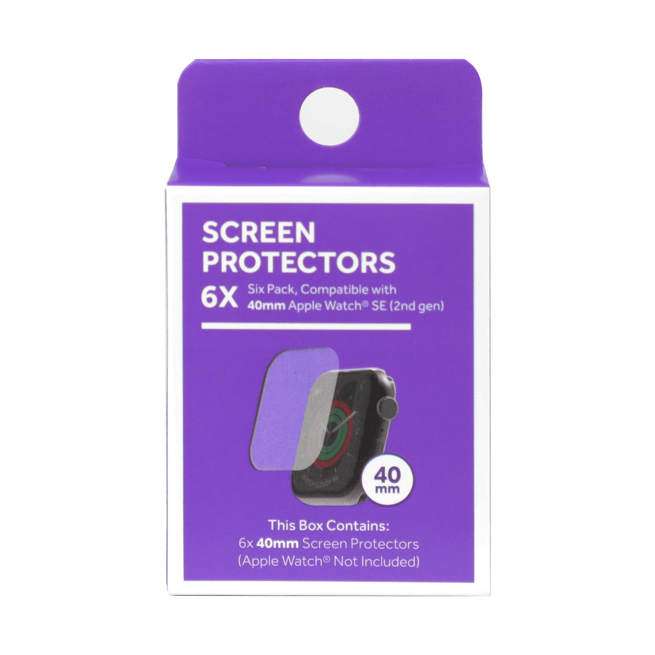 Zsou Screen Protector 6-Pack for Apple Watch 40mm - Series SE, 4, 5, 6