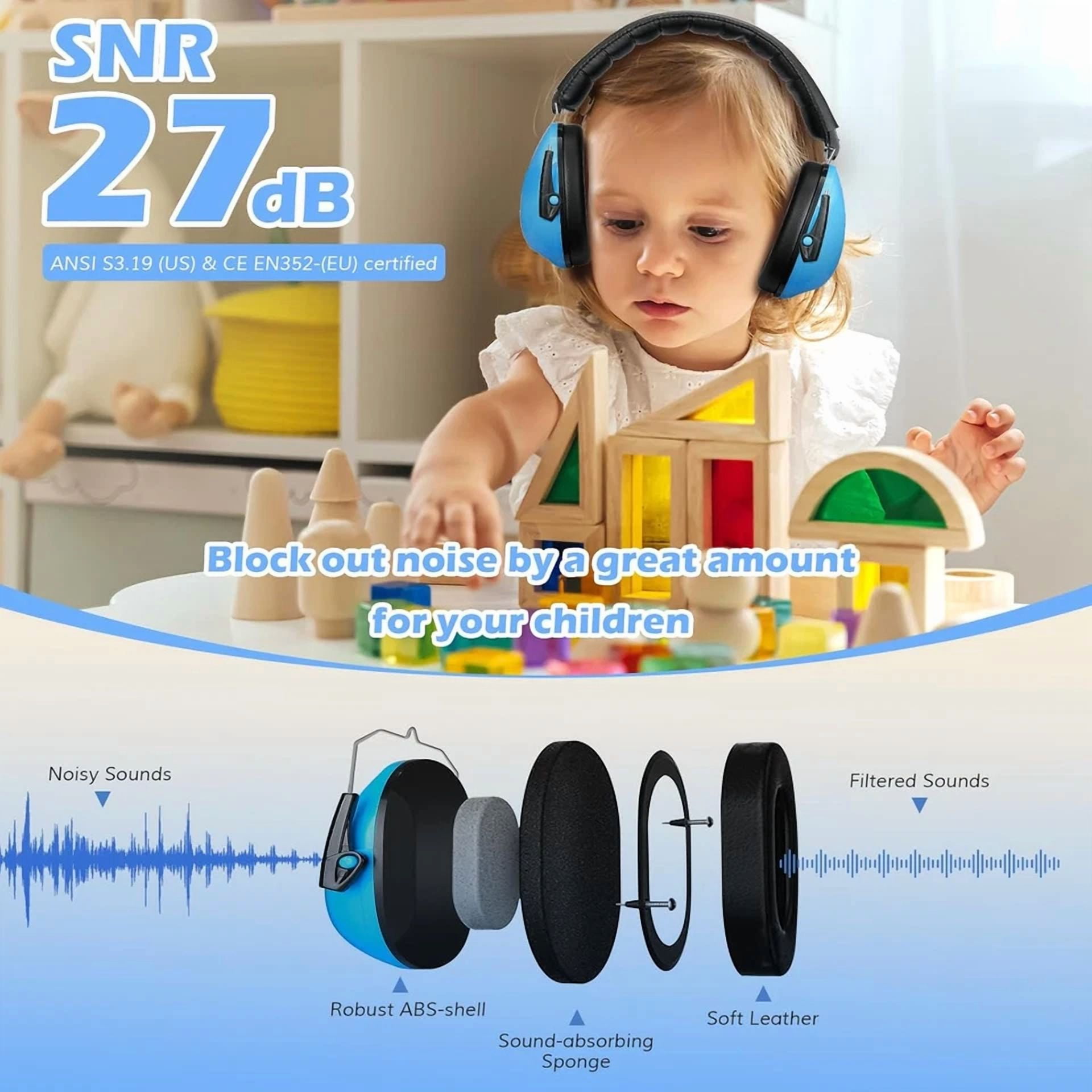 BUTTERFLY- Noise Cancelling Headphones For Kids Toddler, Snr 27Db Noise Reduction Ear Muffs