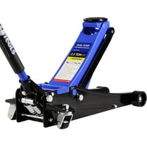 POVANLI 2.5 Ton (5500 lb) Low Profile Floor Jack,Professional Low Profile Hydraulic Jack, Heavy Duty Steel Racing Floor Jack with Dual Piston Quick Lift Pump,Lift Range 3.5"-19.5" Blue