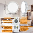 thumbnail image 7 of DingLiLighting 18.5" Modern Dimmable Ceiling Light with Remote White Flush Mount Ceiling Light for Living Room Dining Bedroom Kitchen, Bulbs Included, 7 of 7