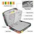 thumbnail image 4 of Haosy Accordion File Organizer Zipper Binder 500 Sheet 6-Tab Expanding File Folder Multi-Pocket 1.2 Inch 3 Ring Colorful Strip, 4 of 7