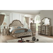 ACME Northville Bed in Antique Silver Finish, Multiple Sizes