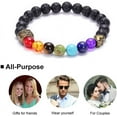thumbnail image 3 of Chakra Bracelet 7 Chakra 8mm Natural Stone Healing Bracelet Stress Relief Yoga Beads Anxiety Bracelet Aromatherapy Essential Oil Diffuser Bracelet Bangle, 3 of 7