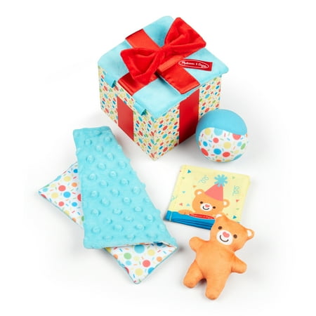 Melissa & Doug Wooden Surprise Gift Box Infant Toy (5 Pieces)