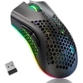 thumbnail image 1 of Ratón inalámbrico para juegos, ratón de ordenador con carcasa de nido de abeja, 7 botones programados, 3 DPI ajustables, clic silencioso Namotu CZDZ-ZC124, 1 of 7