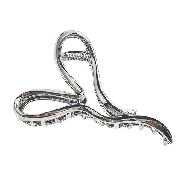 Elegant Heart Shaped Waved Hair Clip Zinc Alloy Hair Accesories Party Headwear Suitable For Various Hairstyles And Ages