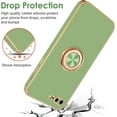 thumbnail image 6 of for iPhone 8 Plus Case & iPhone 7 Plus Case Ring Holder Stand Magnetic Kickstand, Plating Rose Gold Edge Soft TPU Bumper Cover Shockproof Protective Phone Cases Women Girls Boys, Light Green, 6 of 14